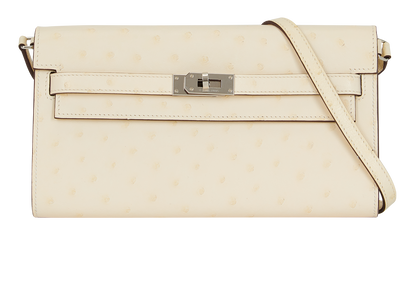 Kelly To Go In Ostrich Beton, &pound;5,960, Handbags, Cream, Ostrich, Front view